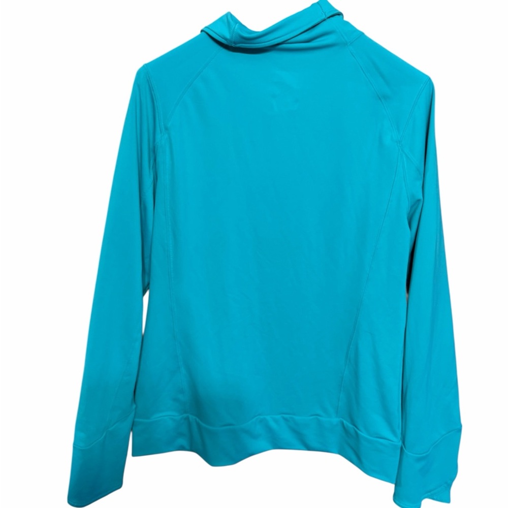 The North Face Teal Sweatshirt with lime green  Details - Picture 4 of 9
